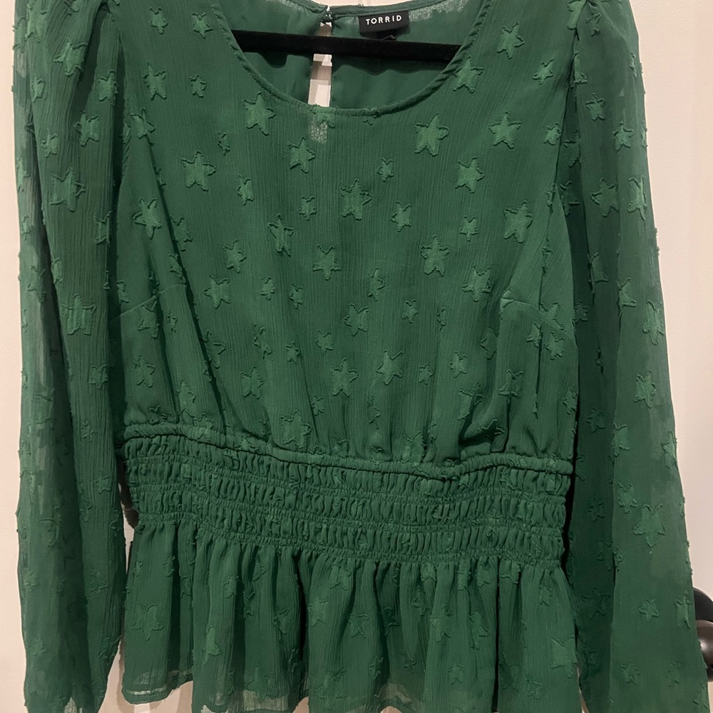 Green Torrid Blouse